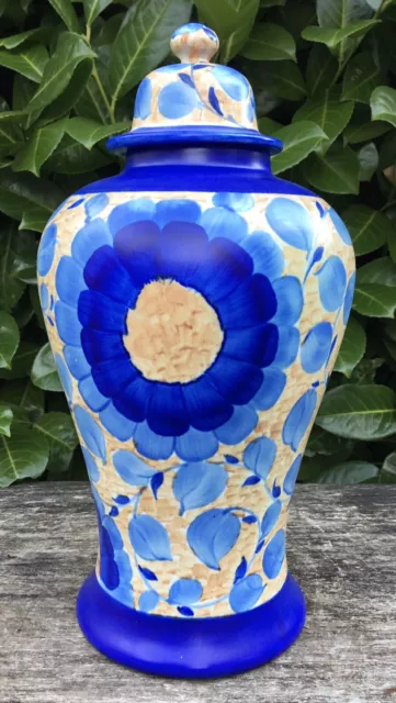 Unusual Art Deco Design Ceramic Ginger Jar Marked Leighton Studios England Reneè