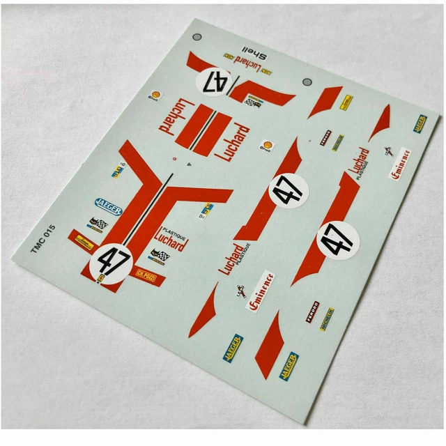 FERRARI 365 GTB4 DAYTONA 24h LE MANS 72 "NART" N. 74 1/43 DECAL
