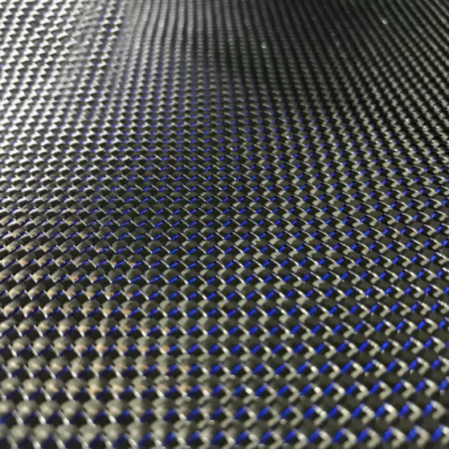 Carbon fiber+Blue&Silver Metallic Reflection Mixed Fabric Cloth 210gsm 50*100cm