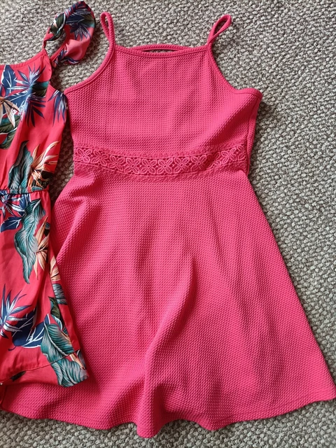 Girls Dress & Playsuit Bundle Age 8-9 Years Floral Summer Holiday Beach 4