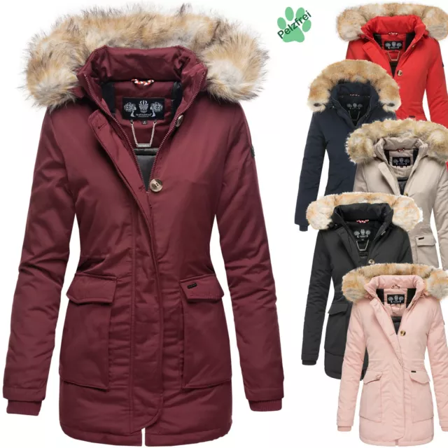 NAVAHOO CHAUDE VESTE d'hiver pour femmes parka long manteau veste d'hiver  fourrure col B380 EUR 119,90 - PicClick FR