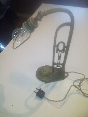 Antica Originale Lampada Abat-Jour Liberty Originale E Funzionante