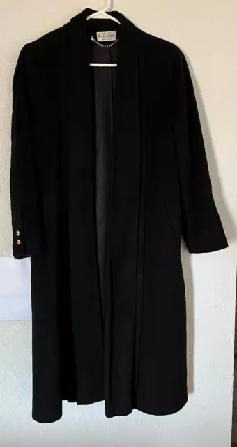 Ashley Scott Petite Long Womens Dress Coat Black Size ??