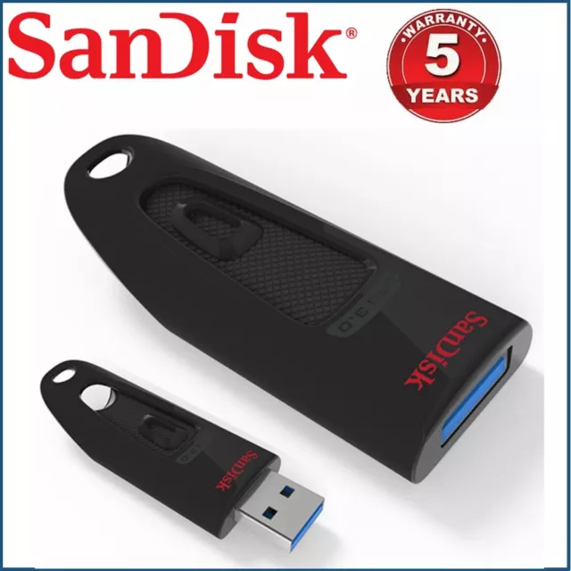 USB Flash Drive SanDisk Ultra CZ48 32GB 64GB 128GB 16G Memory Stick Pen USB 3.0