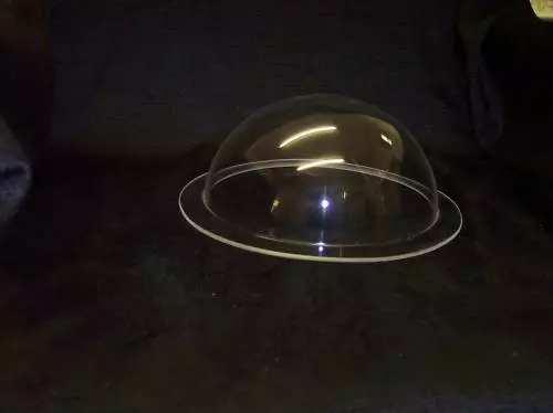 CLEAR PERSPEX ACRYLIC DOME 50mm Diameter with flange