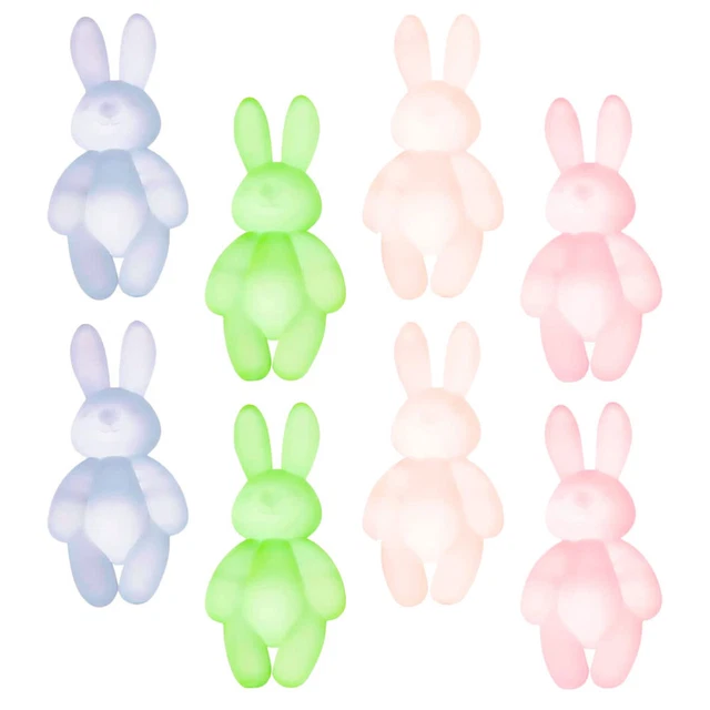 8pcs Ostern Mini Bunny Figuren Garten Statue Harz Miniatur Kaninchen Statue