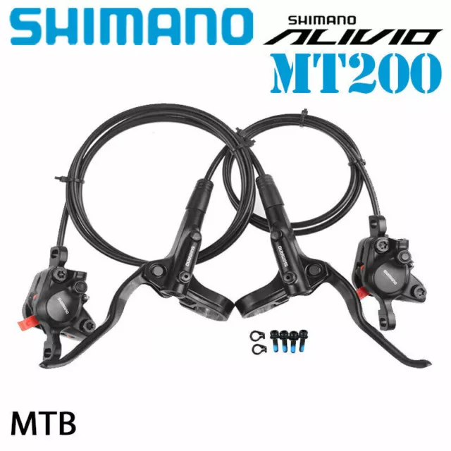 Shimano BL BR MT200 Idraulico Freno A Disco Set Freno Anteriore Posteriore Nero