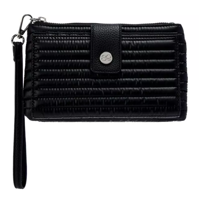 Samantha Brown Quilted Solids Wallet - Black