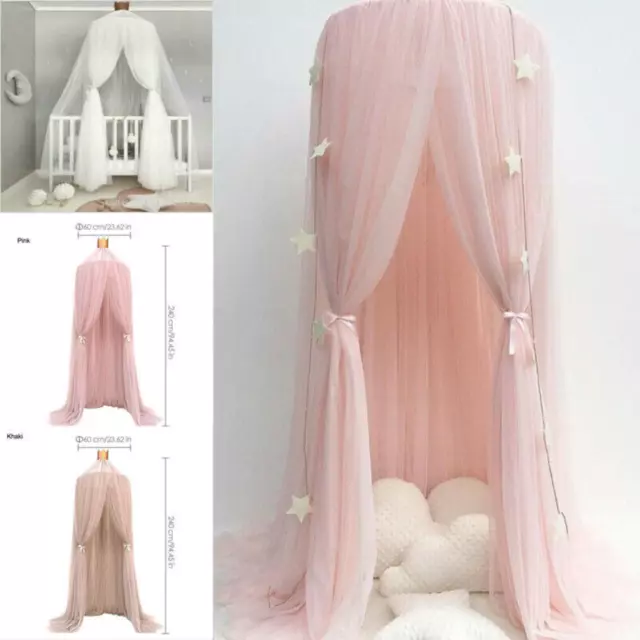 UK Kids Baby Bed Canopy Bedcover Mosquito Net Princess Curtain Bedding Dome Tent
