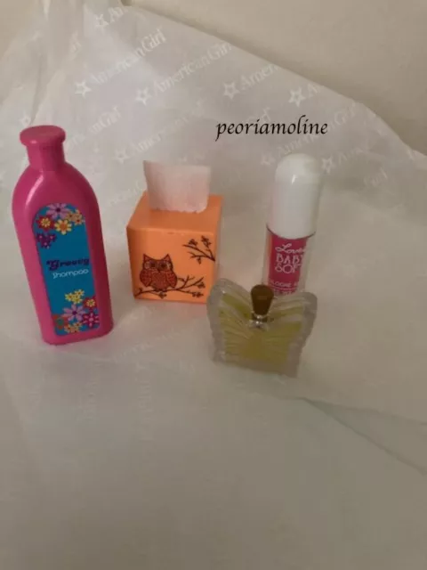 American Girl Doll Julie Groovy Bathroom Accessories~NEW~Perfume~Tissue