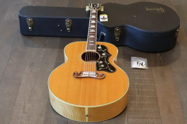 Gibson SJ-200 Original Natural Flamed Maple Acoustic/ Electric Jumbo Guitar+OHSC