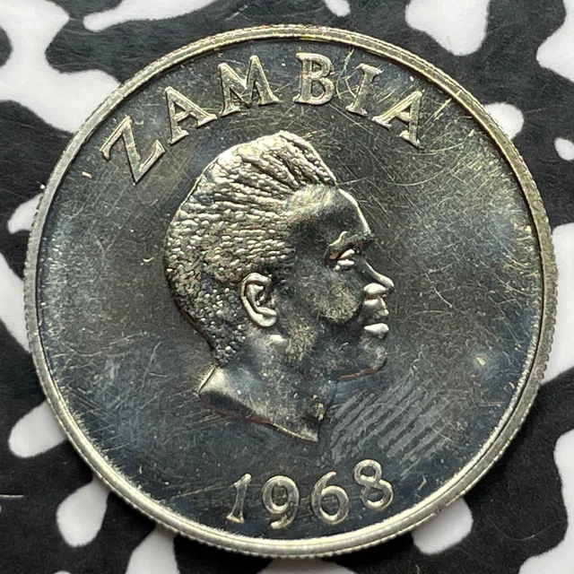 1968 Zambia 10 Ngwee Lot#D3230 High Grade! Beautiful!