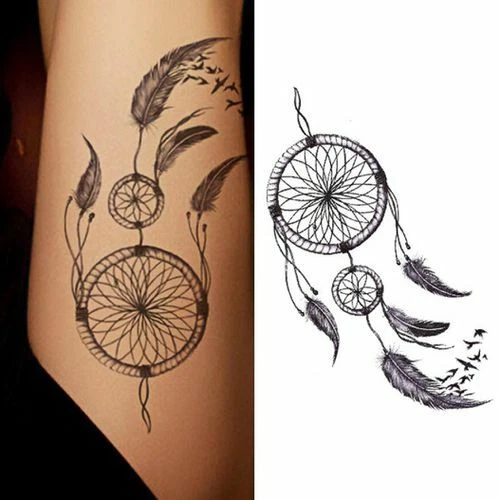 Flash Jetable Temporaire à Coller - Tatouage Poisson Rouge - Étanche - Cadeau Fête - Neuf