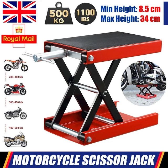 Motorcycle Scissor Lift Jacks 1100lbs Load Capacity Wide Deck Transmission Jacks For Repairing Motorcycle Dirt Bikes ATVS UTVS ,Hoist Stands For Home Garage In | Whizz Stands - Foto 1