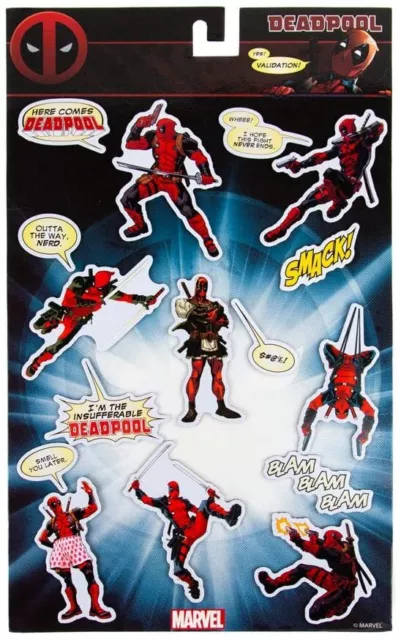 Deadpool Fridge Magnets x 8 - Official Marvel