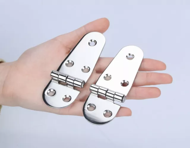 2Pcs Stainless Steel Strap Hinges for Cabinet Door  Heavy Duty 4" Butt Hinges