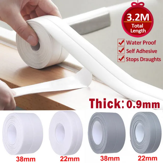 3.2M Kitchen Bathroom Sink Sealing Strip Waterproof Caulk Tape Self Adhesive AU