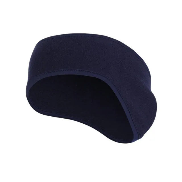 Fleece Ear Cover Ear Warmer Headband Winter Sweatband Running Headband - Navy