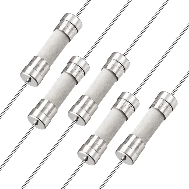 Coup Fusible Temporisation Fil Conducteur Fusibles Céramique 250V T2.5A 5Pcs