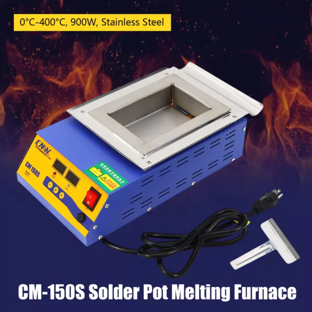 900W Molten Tin Furnace Lead-free Soldering Station Bath Titanium Solder Plate