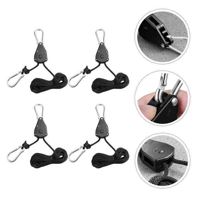 4 Stück Grow Light Hangers Grow Lamp Ropes Verstellbare Seile Lifting Hook Seile