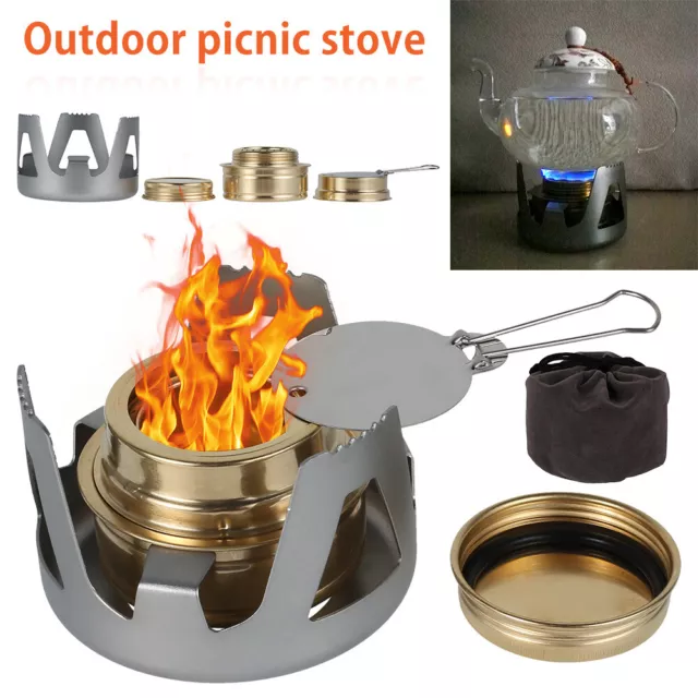 Portable Mini Spirit Burner Alcohol Stove For Outdoor Hiking Camping Picnic acbv