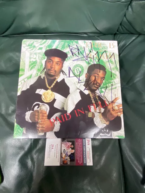 Rakim Signed Paid In Full Vinyl Record Jsa Coa Eric b