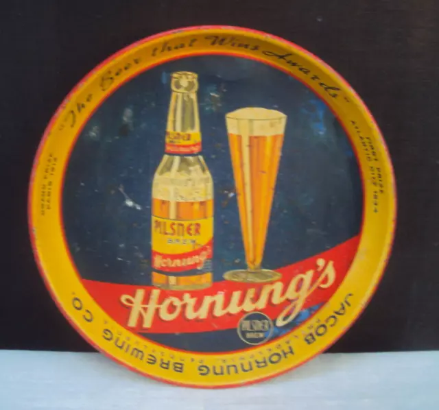 Scarce Hornung's Pilsner Beer Tray  Philadelphia PA
