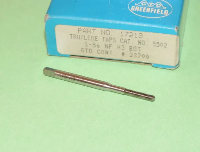 Greenfield 3-56 NF Thread Forming Bottom Tap GH3 HSS (USA)