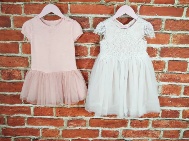 Baby Girls Bundle Age 18-24 Months Monsoon Gap Dress Set Pink Tutu Party 92Cm