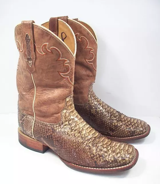Cody James Men's 11 D Python Western Cowboy Boots Wide Square Toe