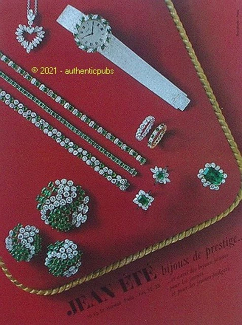 Publicite Jean Ete Bijoux De Prestige Bague Montre Collier De 1973 French Ad Pub