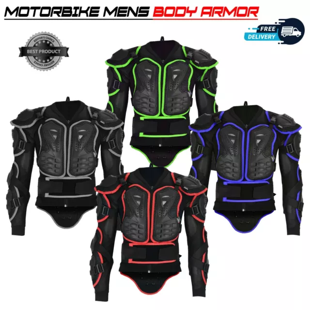 Mens Body Armour Motorbike Motorcycle Jacket Protector Spine Motocross Guard CE