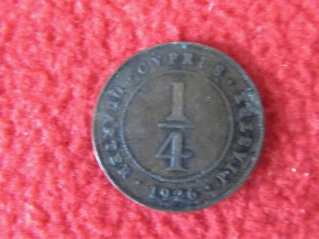 Cyprus Coins - 1926  King George  V  1/4    Piastre 2