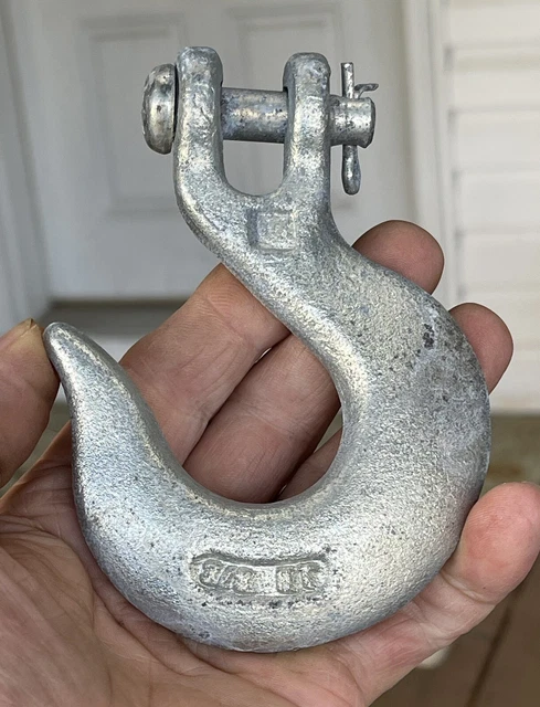 Campbell 3/8" Clevis Slip Hook, Forged Steel USA 5400 Lb Blu-Krome #595-1625