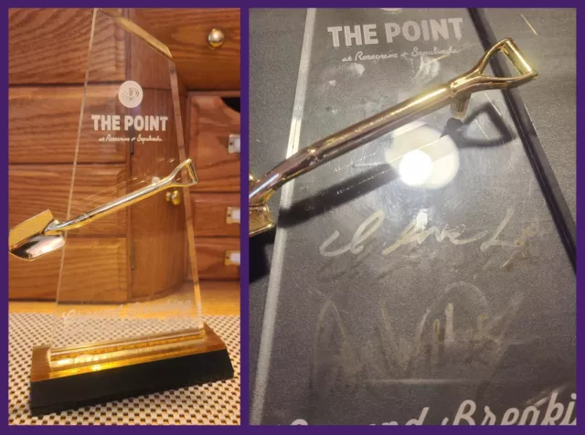Autographed Signed Los Angeles Mayor Antonio Villaraigosa Ground breaking Trophy