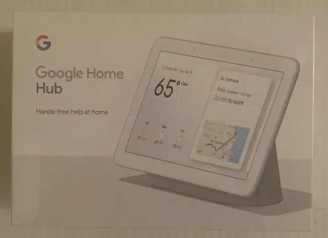 Google Nest Hub with Built-In Google Assistant, Chalk (GA00516-US) Smart Home 