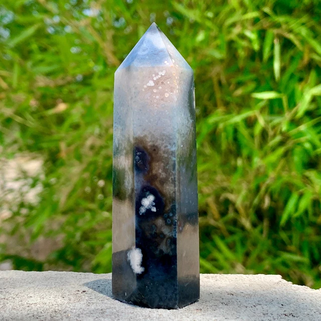 97GLapis lazuli quartz crystal obeliskpoint wand aura healing 2