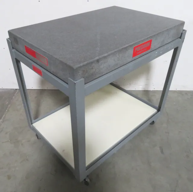 C188120 Precision Granite Grade A Surface Plate (36" x 24" x 4") on Rolling Cart