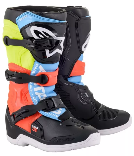 Botas Cross Niño Alpinestars Tech 3s Youth Amarillo Rojo