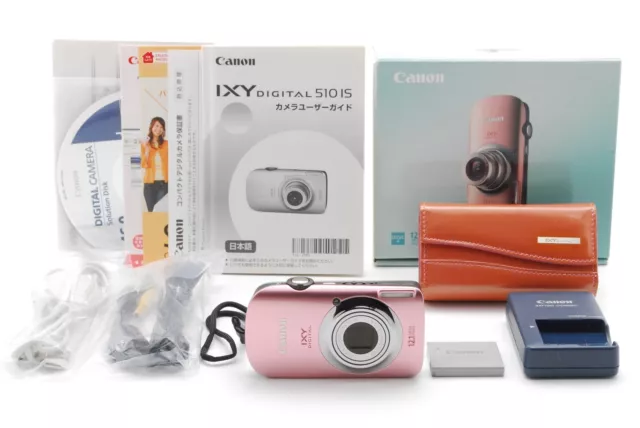 [Top MINT in Box] Canon IXY 510 IS PowerShot Pink Compact Digital Camera JAPAN