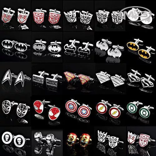 NEW Super Hero Cufflinks Mens Wedding Novelty Superhero Cuff Links In Stock Gift