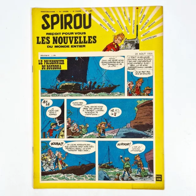 1958 Dupuis/Fils Comic Magazine Spirou #1063 French Churchill / Peyo / Lucky
