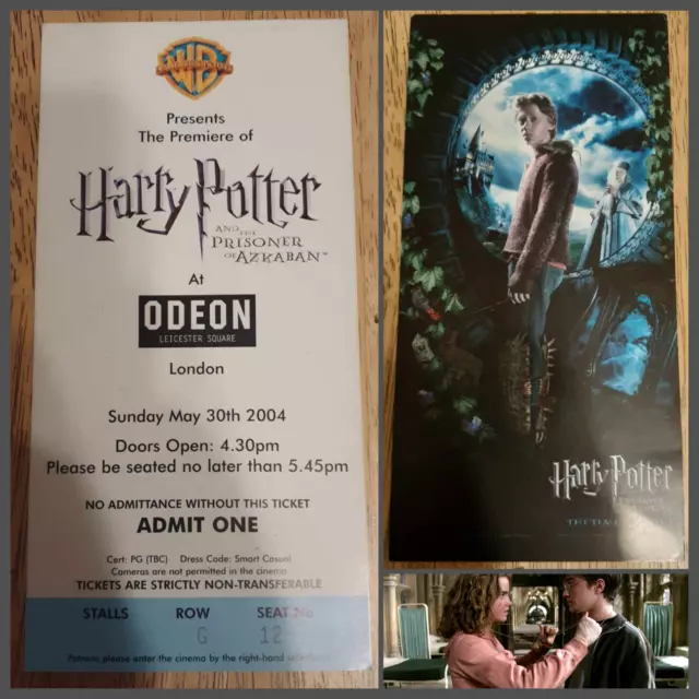 Harry Potter Prisoner of Azkaban PREMIERE Movie Ticket Stub RARE LONDON ODEON
