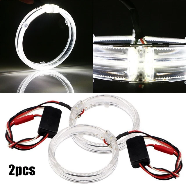 Aggiungi un look lussuoso alla tua auto con 2 pz anelli guida luce LED bianca Alone