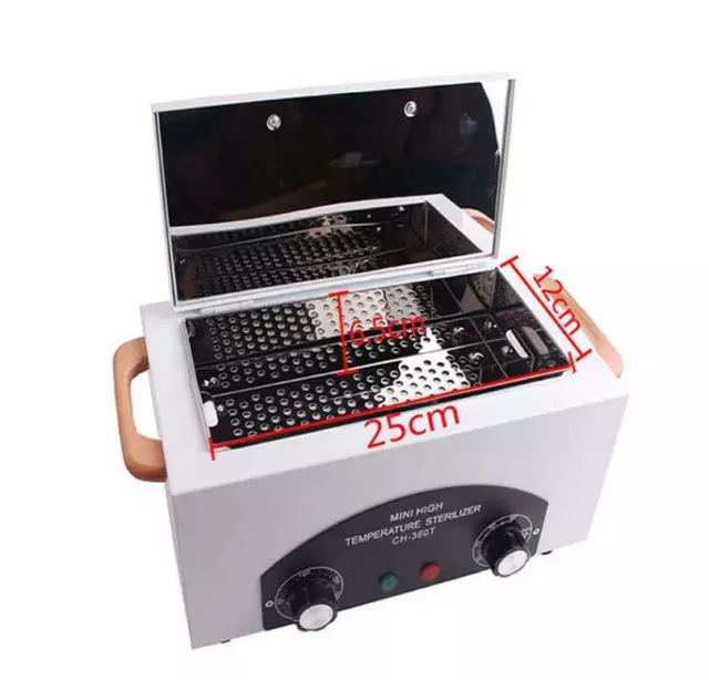 Portable Dry Heat Sterilizer Autoclave Dental Nail Tools Utensils Beauty Salon