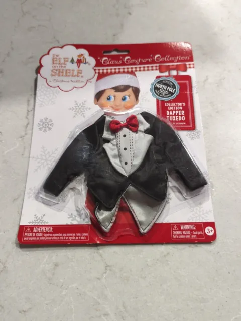 NIB Dapper Tuxedo outfit ELF ON THE SHELF Claus Couture Collection