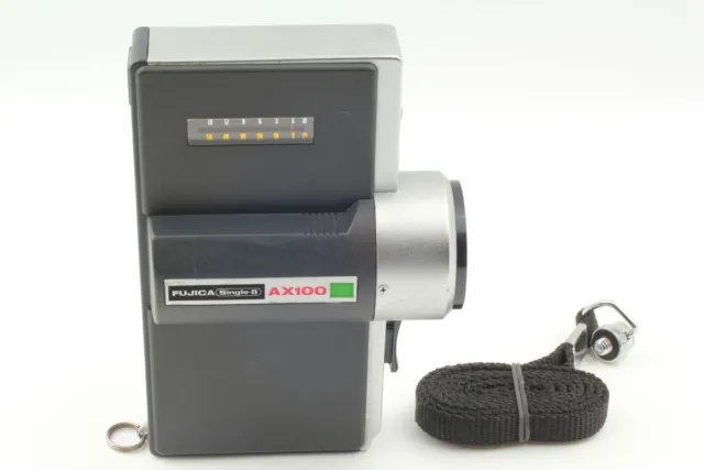 〖N.MINT〗 Fujica Single 8 AX 100 Vintage 8mm Movie Camera w/Strap From JAPAN