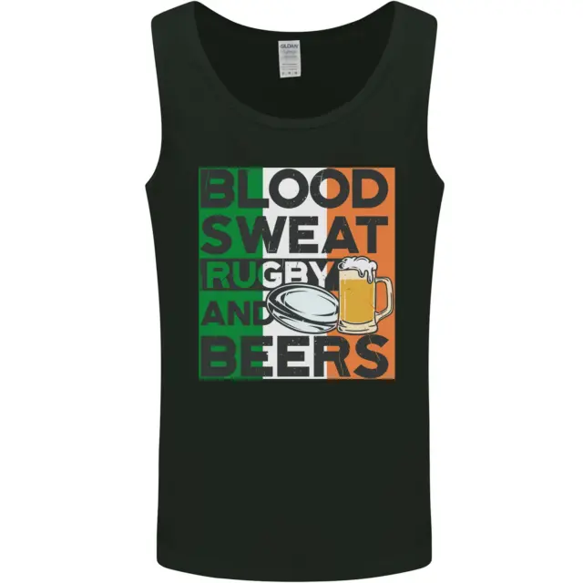 Blood Sweat Rugby and Beers Ireland Funny Mens Vest Tank Top