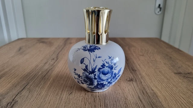 Ancienne Lampe Berger Porcelaine R - Décor Floral - Made In France - Signature PI